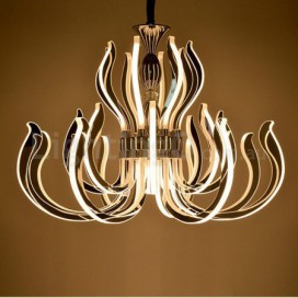 24 Light Acrylic Chandelier with Acrylic Shade