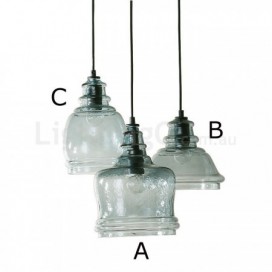 1 Light Modern / Contemporary Steel Pendant Light with Glass Shade