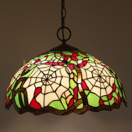 16 Inch European Stained Glass Pendant Light