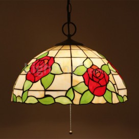 16 Inch European Stained Glass Pendant Light