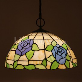 16 Inch European Stained Glass Pendant Light