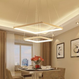 2 Light Aluminum Alloy Pendant Light with Acrylic Shade