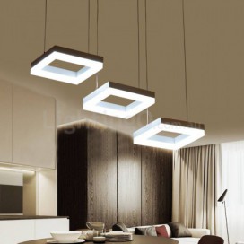 3 Light Aluminum Alloy Pendant Light with Acrylic Shade