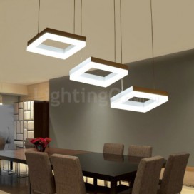 3 Light Aluminum Alloy Pendant Light with Acrylic Shade