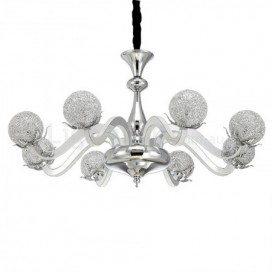 Dimmable 8 Light Modern / Contemporary Steel Chandelier with Shade