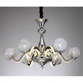 Dimmable 6 Light Modern / Contemporary Steel Chandelier with Shade