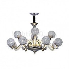 Dimmable 12 Light Modern / Contemporary Steel Chandelier with Shade