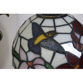 8 Inch European Stained Glass Hummingbird Style Wall Light