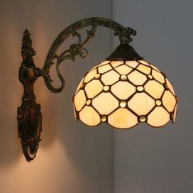 8 Inch European Stained Glass Wall Light