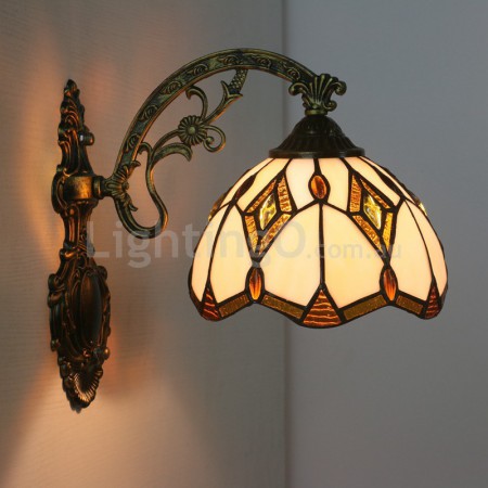 8 Inch European Stained Glass Wall Light