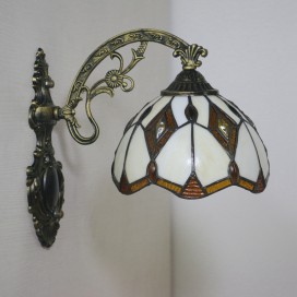 8 Inch European Stained Glass Wall Light