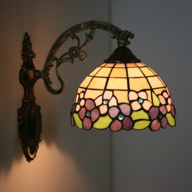 8 Inch European Stained Glass Wall Light