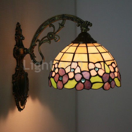 8 Inch European Stained Glass Wall Light