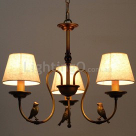 3 Light Modern Contemporary Rustic Retro Candle Style Chandelier