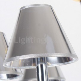 10 Light Modern Contemporary Chrome Candle Style Chandelier