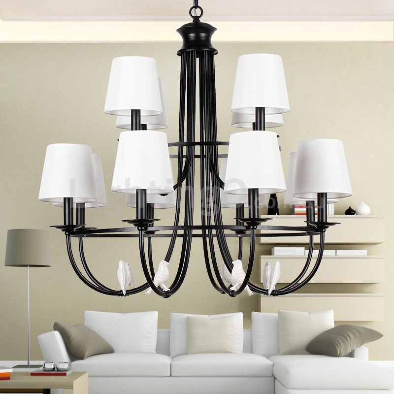 Black on sale tiered chandelier