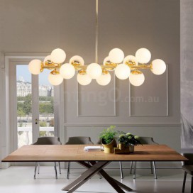 Modern/ Contemporary 16 Light Chandelier with Glass Shade