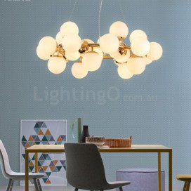 24 Light Modern/ Contemporary / Chandelier with Glass Shade