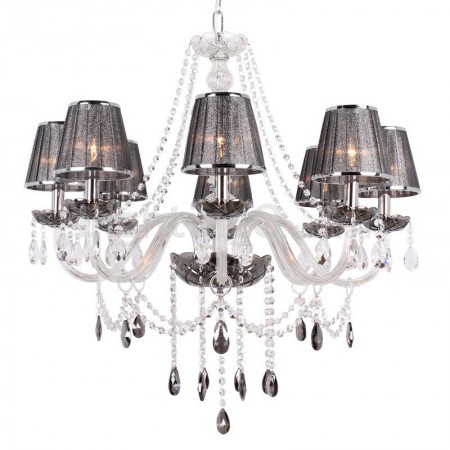 8 Light K9 Crystal Candle Style Chandelier