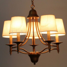 5 Light Rustic Retro Mediterranean Style Candle Style Chandelier