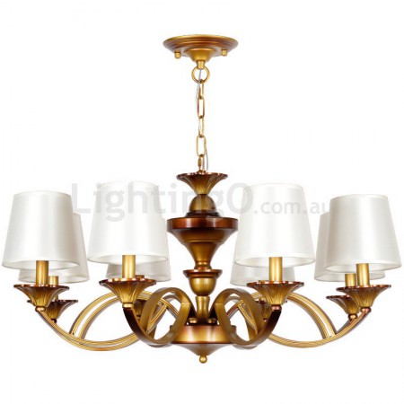 8 Light Retro Mediterranean Style Rustic Candle Style Chandelier