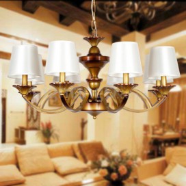 8 Light Retro Mediterranean Style Rustic Candle Style Chandelier