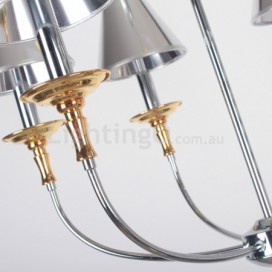 3 Light Modern Contemporary Chrome Candle Style Chandelier