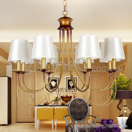 8 Light Rustic Mediterranean Style Modern Contemporary Candle Style Chandelier