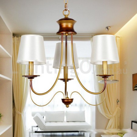 3 Light Rustic Mediterranean Style Modern Contemporary Candle Style Chandelier