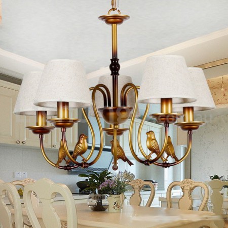 Candle style shop pendant light