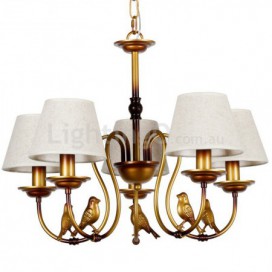 5 Light Modern Contemporary Rustic Retro Candle Style Chandelier