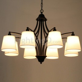 8 Light Rustic Retro Contemporary Candle Style Chandelier