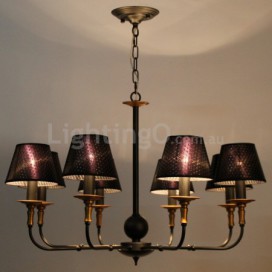 8 Light Retro Rustic Candle Style Chandelier