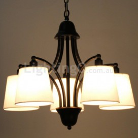 5 Light Rustic Retro Contemporary Candle Style Chandelier