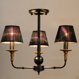 3 Light Retro Rustic Candle Style Chandelier