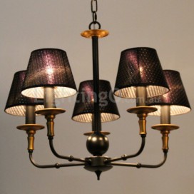 5 Light Retro Rustic Candle Style Chandelier