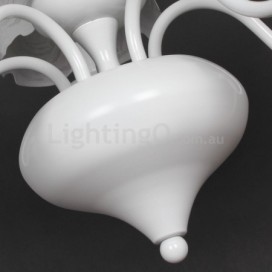 5 Light Modern Contemporary Hollow White Candle Style Chandelier