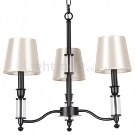 3 Light Black LED Retro Contemporary Candle Style Chandelier