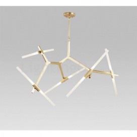 10 Light Modern/ Contemporary Chandelier (Black Golden)