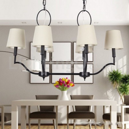 6 Light Modern Contemporary Candle Style Chandelier