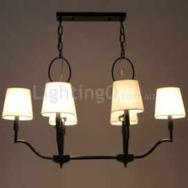 6 Light Modern Contemporary Candle Style Chandelier