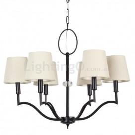 6 Light Modern Contemporary Candle Style Chandelier