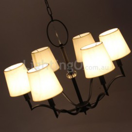 6 Light Modern Contemporary Candle Style Chandelier