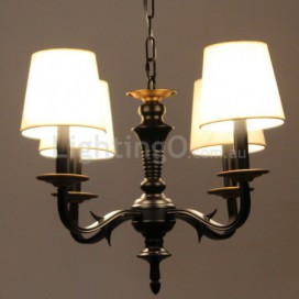 4 Light Retro Candle Style Chandelier