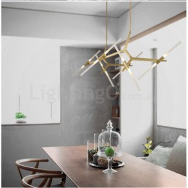 12 Light Modern/ Contemporary Chandelier (Black Golden)