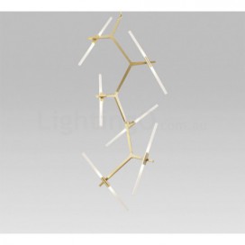 12 Light Modern/ Contemporary Chandelier (Black Golden)