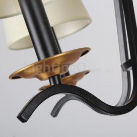 5 Light Black Retro Contemporary Candle Style Chandelier