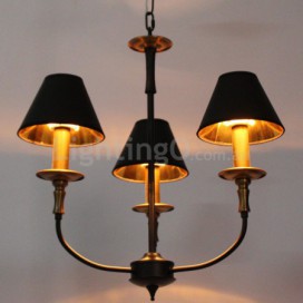 3 Light Retro Contemporary Hotel Candle Style Chandelier