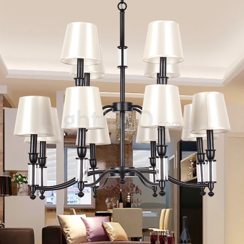 Black 2024 tiered chandelier