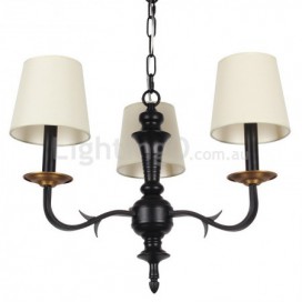 3 Light Contemporary Retro Candle Style Chandelier